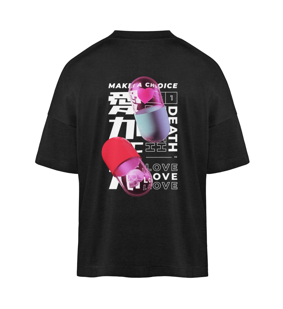 Make a Choice - Unisex Oversized T-Shirt-Blaster Oversized Shirt ST/ST-Schwarz-Akashiro Shop